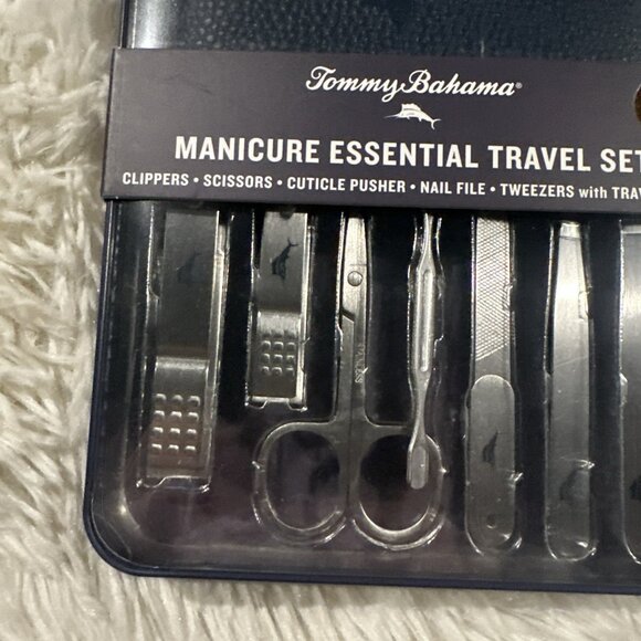 Tommy Bahama Mens Manicure Essential Travel Set NEW Reusable Tin - Picture 2 of 7